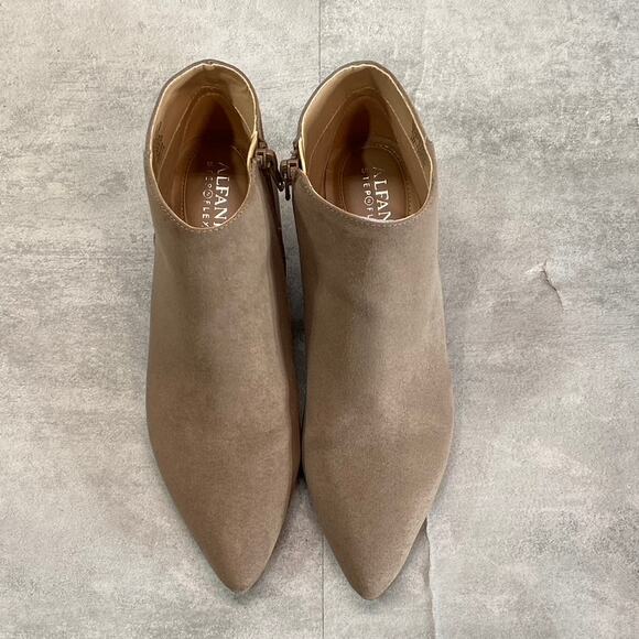 ALFANI Step N’ Flex Women’s Cognac Armena Pointed-Toe Side-Zip Booties SZ 6 - Picture 3 of 11